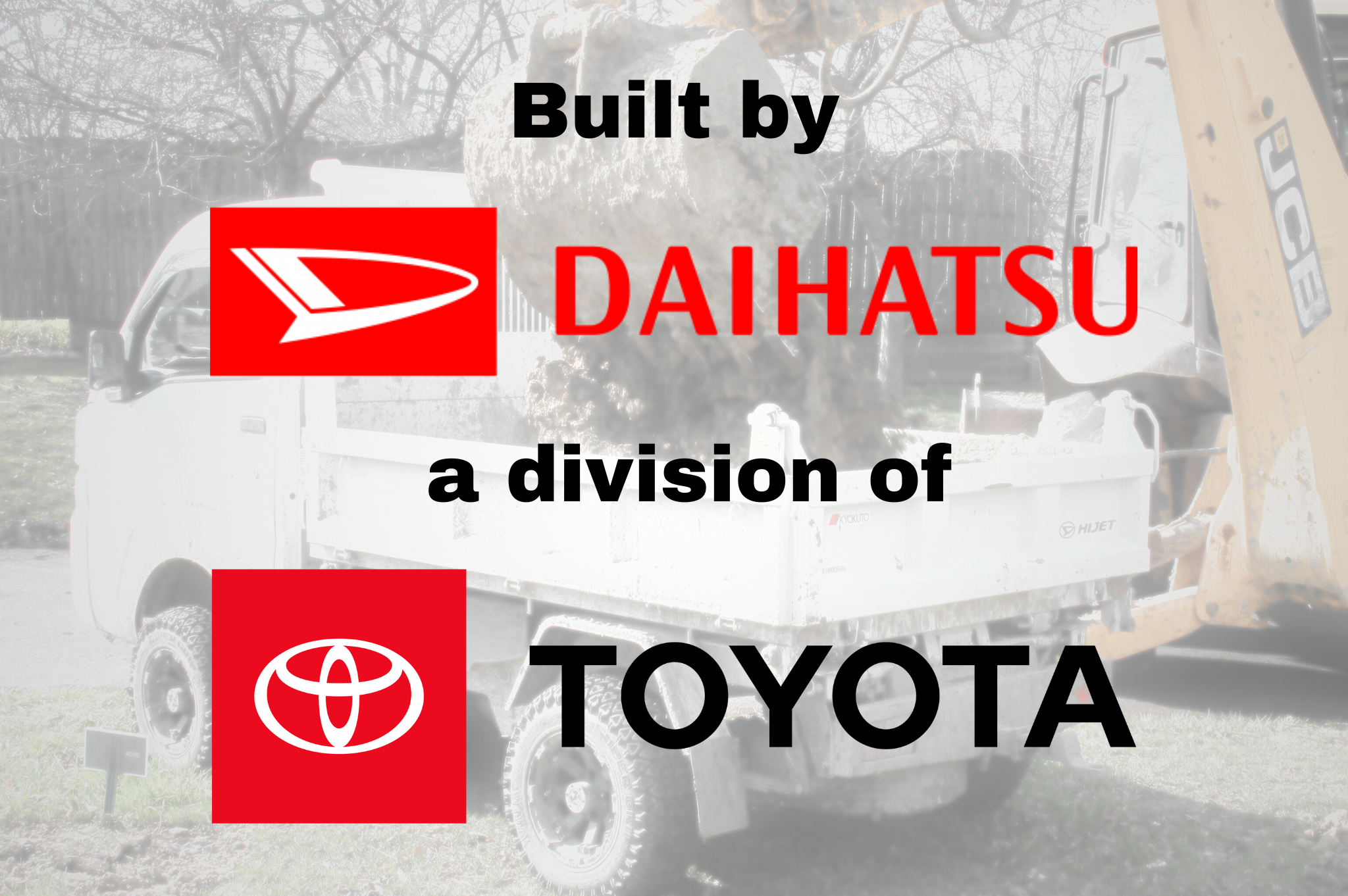 Hijet mini trucks are build by Daihatsu a division of Toyota